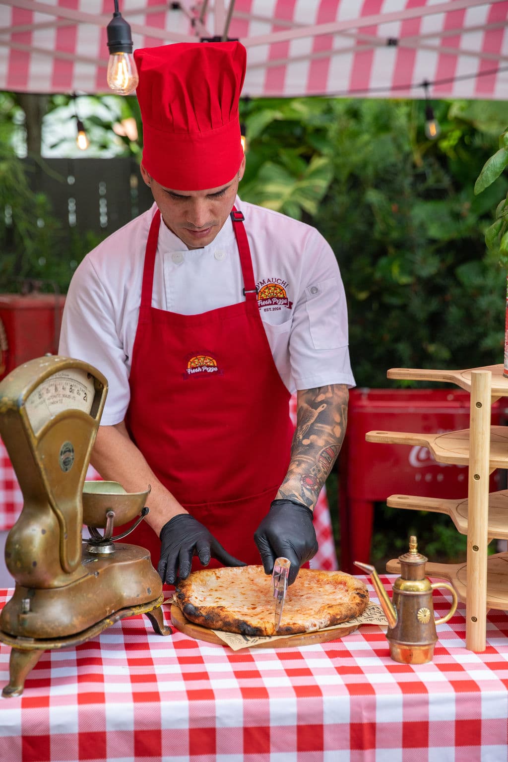 Kids pizza masterclass in action