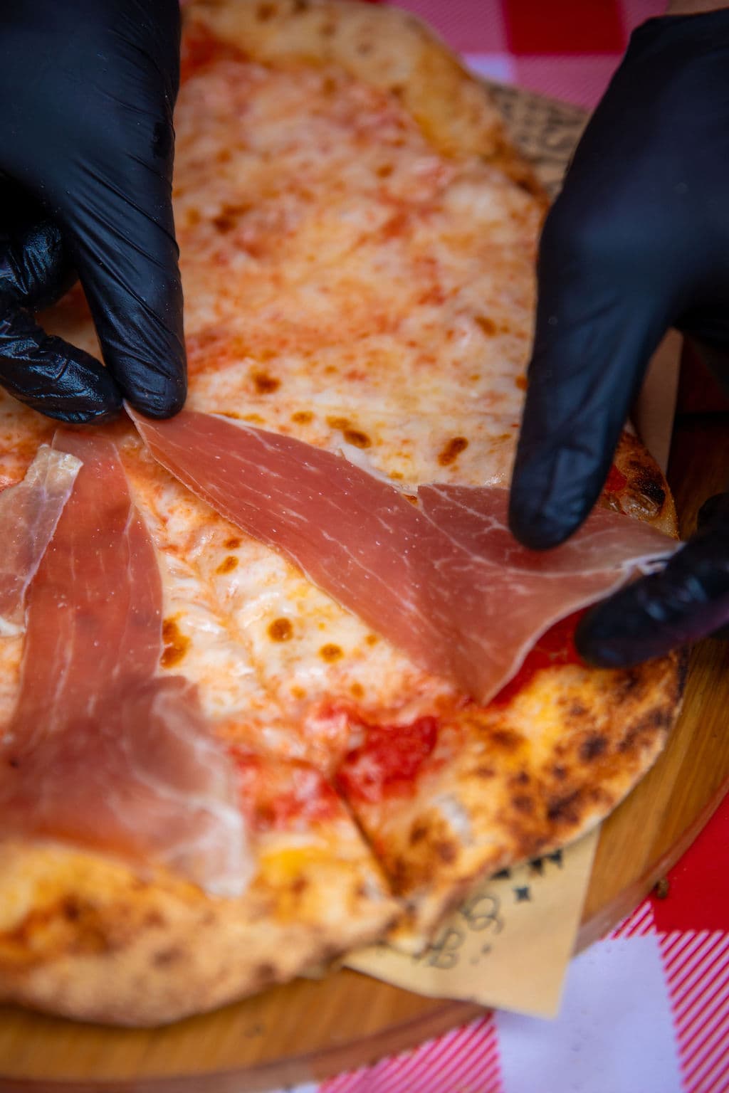 The D' Mauchi pizza station set up for an event