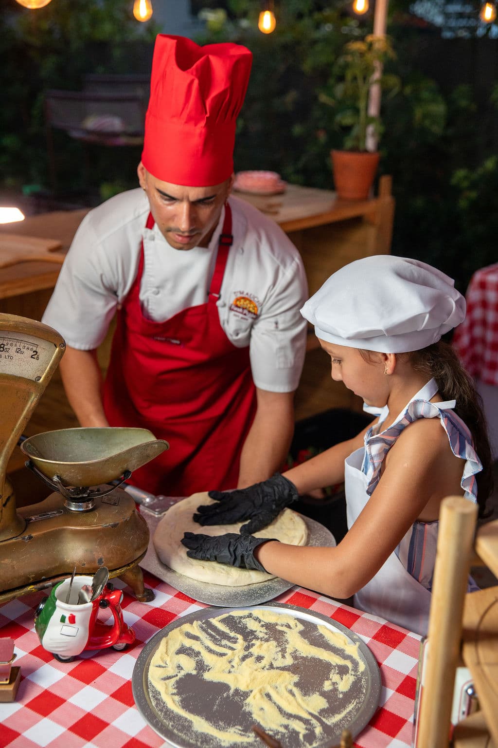 Fresh hand-stretched pizza from the D' Mauchi stall